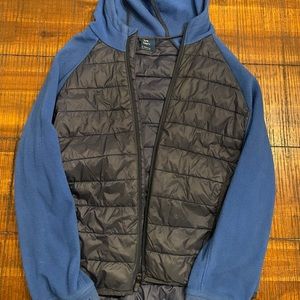 GAP FIT BOYS FLEECE/NYLON JACKET - SIZE XL